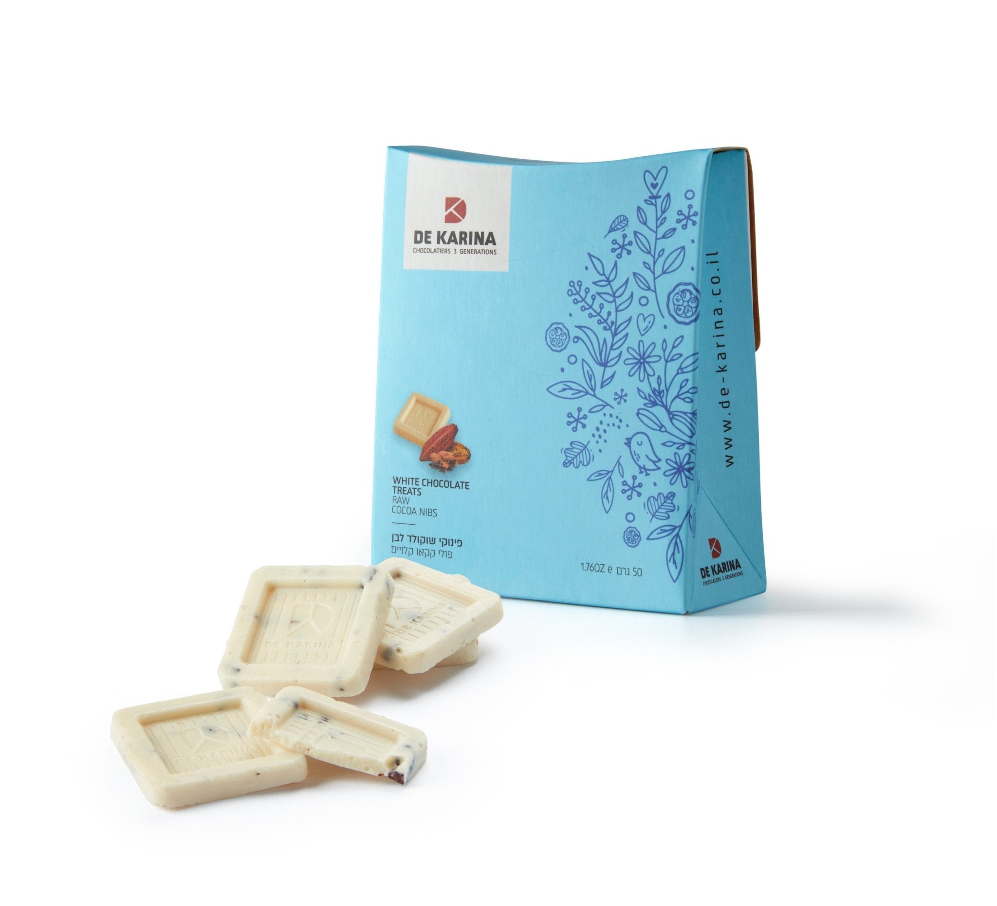 זוג פינוקי שוקולד לבן-פולי קקאו קלויים