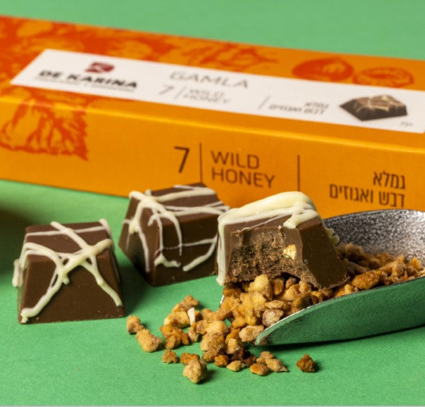 סדרת השוקולדים "גמלא" עם דבש ואגוזים של שוקולד DE KARINA