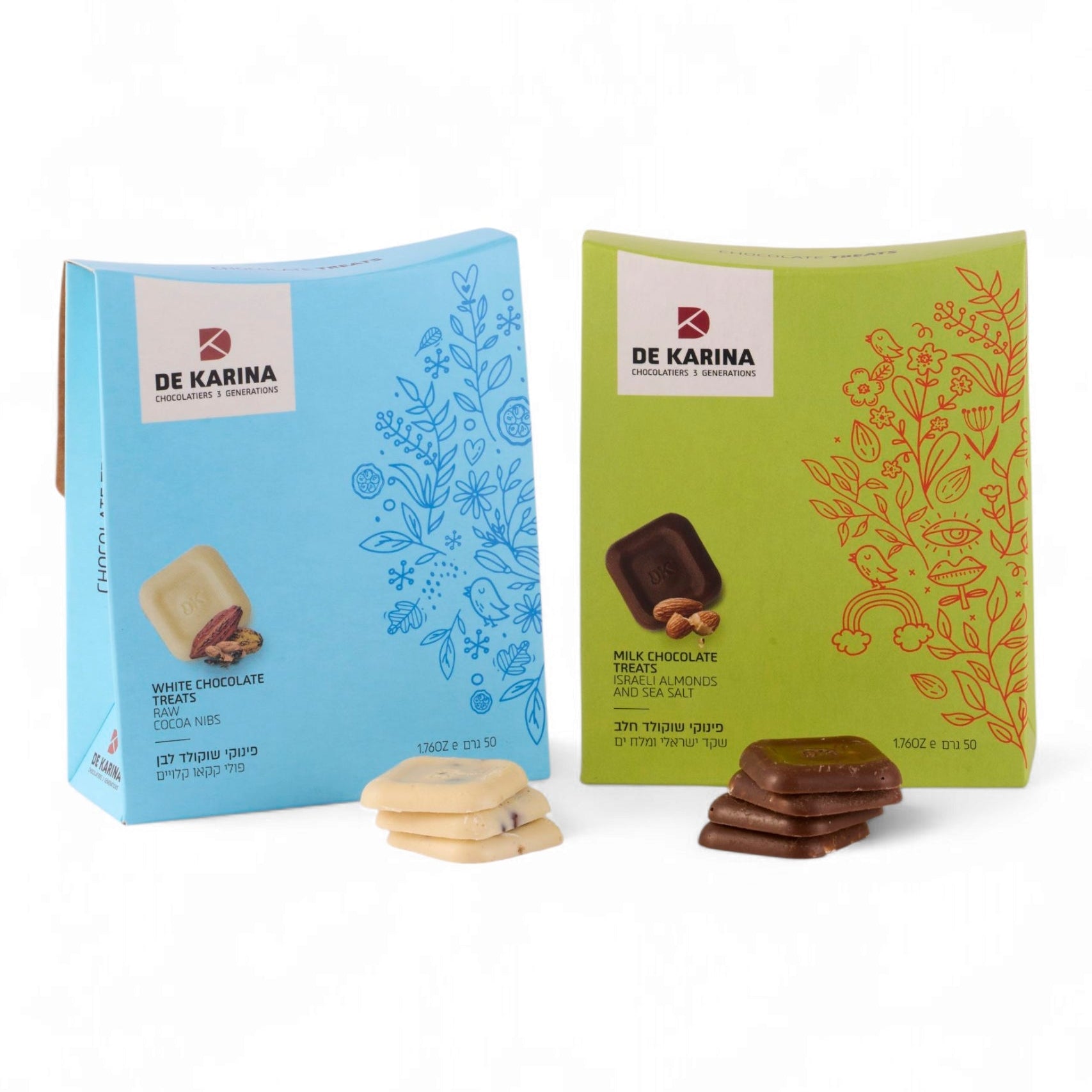 De Karina chocolate bundle in white and dark variants