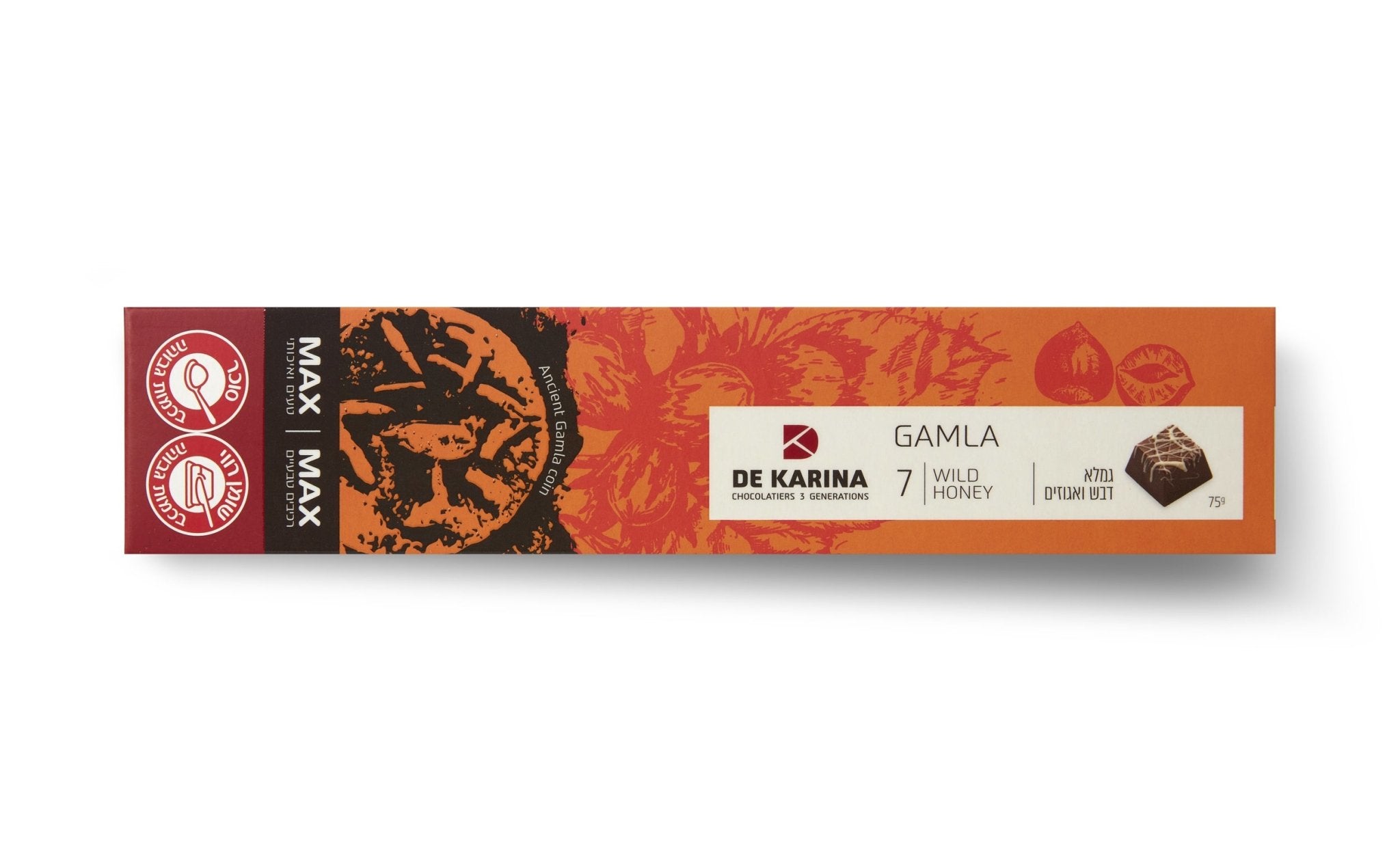 גמלא  שוקולד חלב דבש ואגוזים ללא גלוטן  דה קרינה