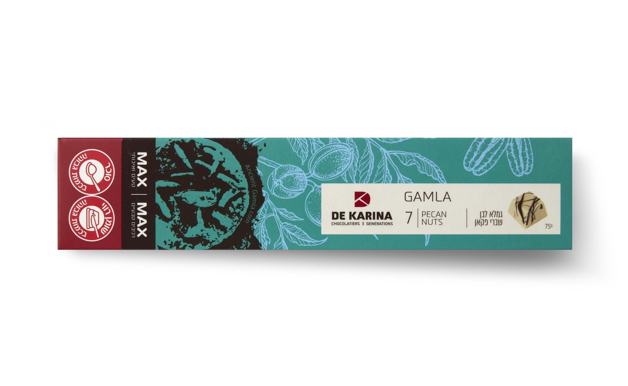 גמלא שוקולד לבן ושברי פקאן