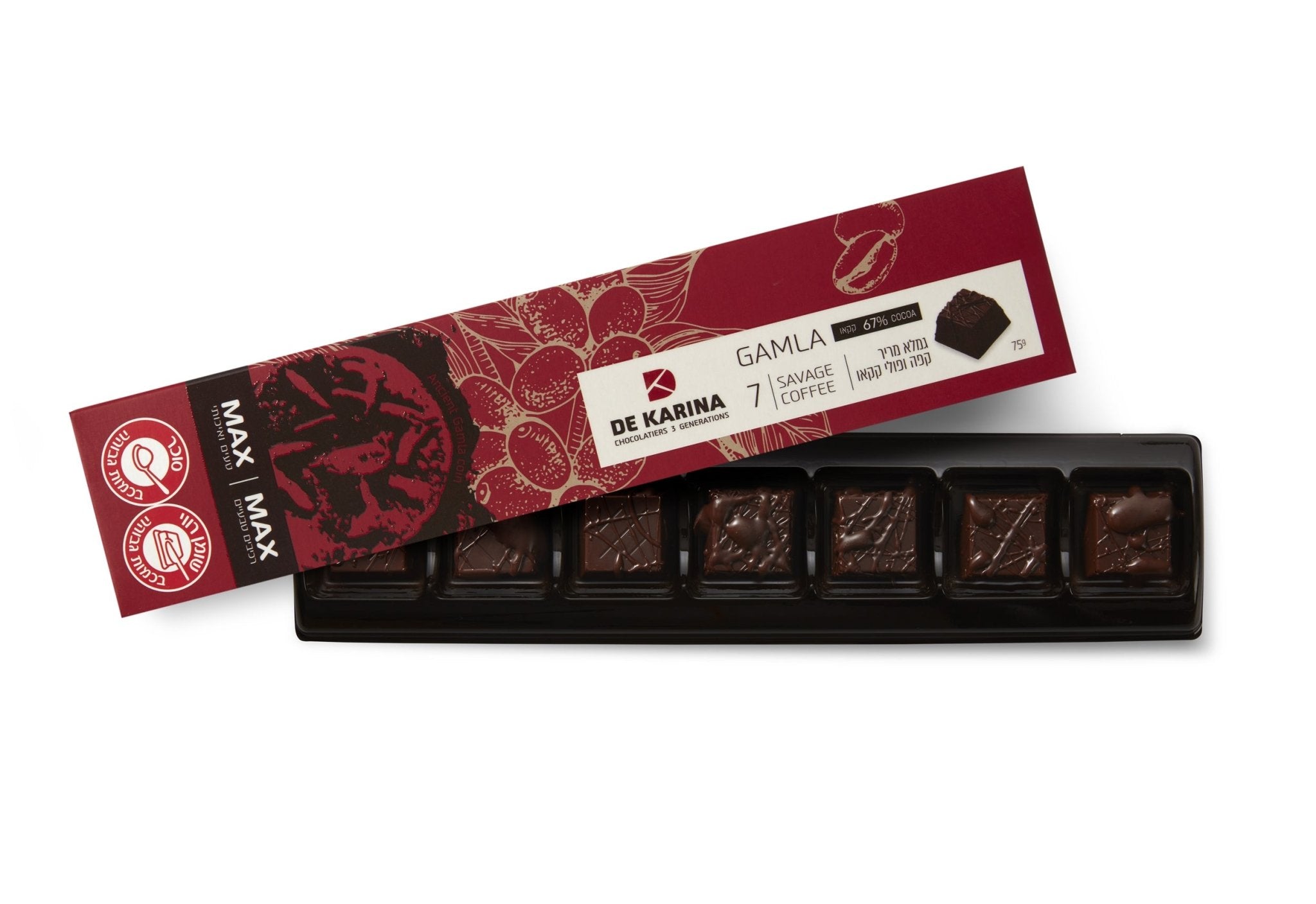 שוקולד מריר טבעוני גמלא דה קרינה ללא גלוטן