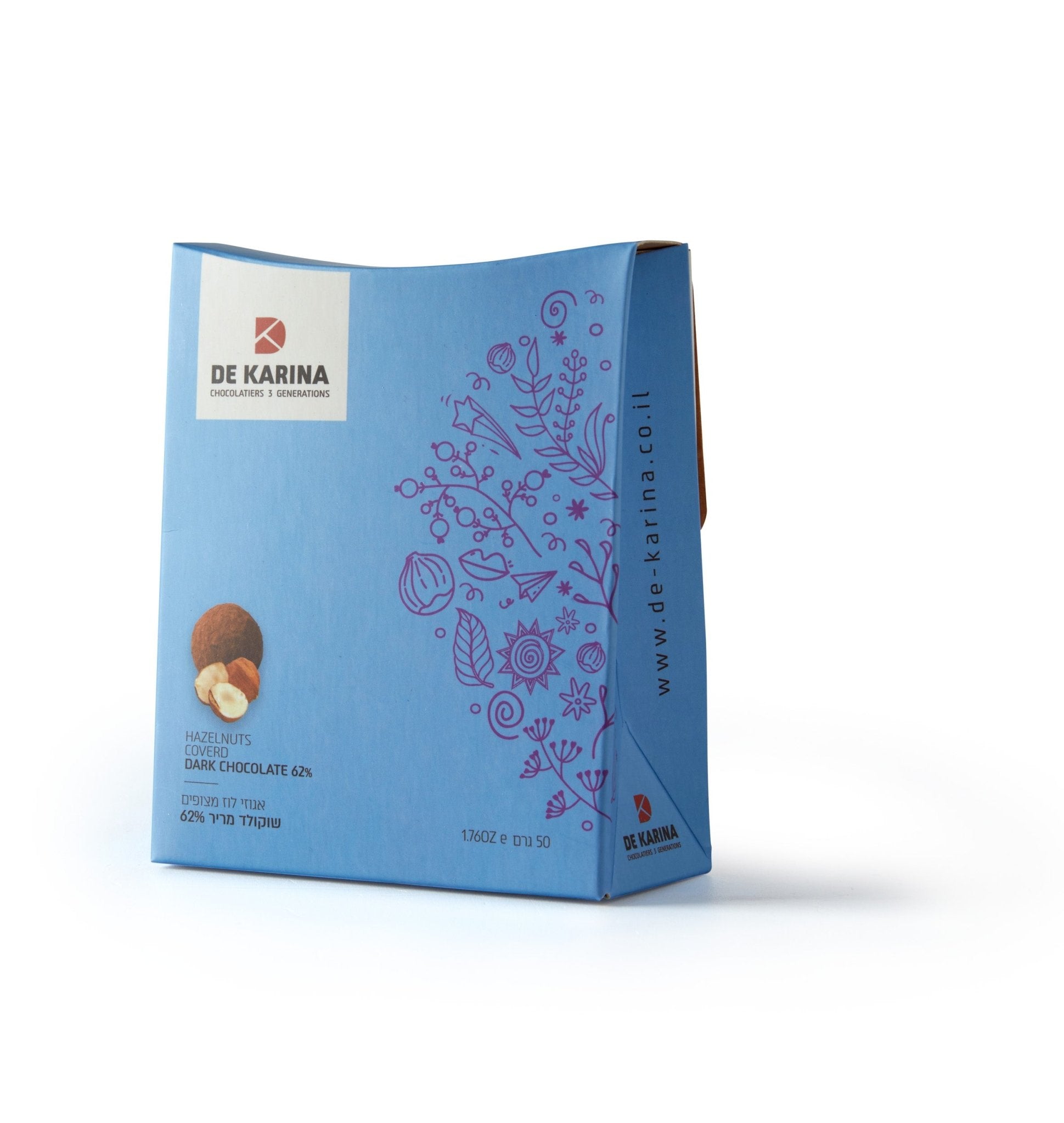 אגוזי לוז מצופים שוקולד מריר