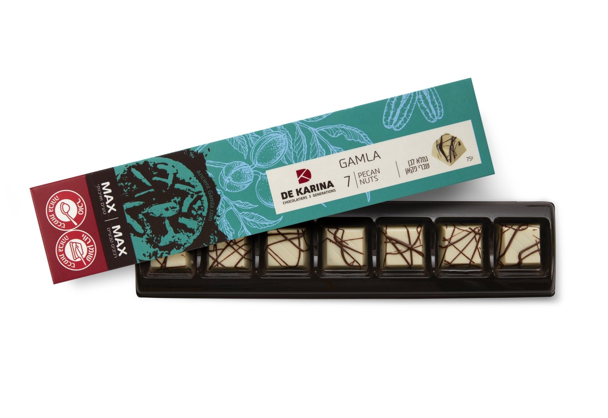 שוקולד גמלא לבן שברי פקאן