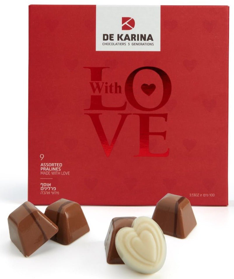 שוקולד נוגט ממולא בתוף פרלינים פרלין 9 סדרת WITH LOVE