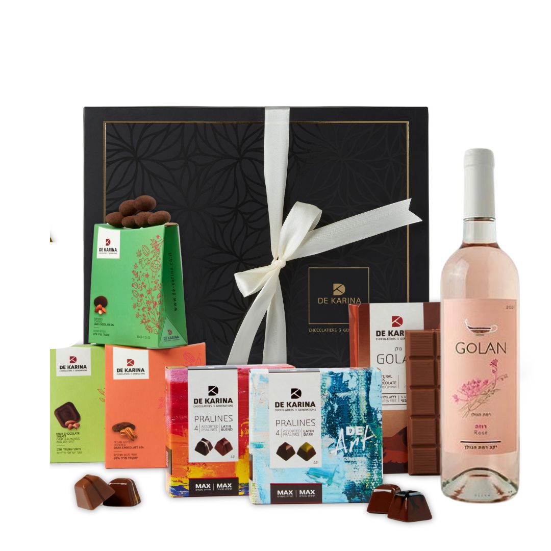 מארז BAR אלגנט רוזה - שוקולד ויין